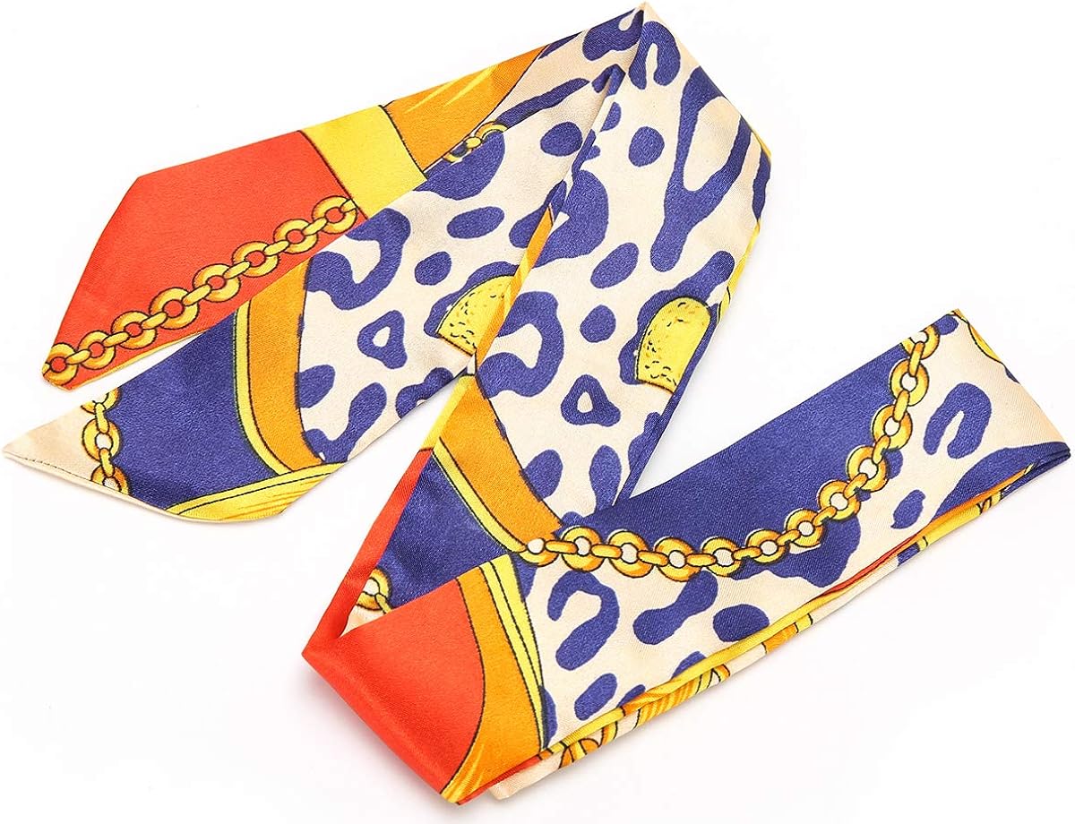 Obosoyo 6pcs Fashion Bag Handbag Handle Ribbon Scarf Neckerchief Scarf Package Band Hair Head Decoration (6pcs Scarf B) at  Women’s Clothing store