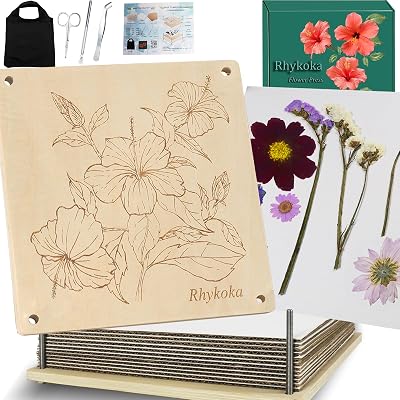 Rhykoka Extra Large Flower Press 11x11 inch 10 Layers Kit with Bag