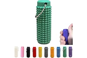 BUCIES Little Ouchies Fidget, Pocket Mini Fidget Toy, Spiky Grippie Stim Keychain, Venting Key Pendant for Anxiety Relief Positive, Novelty Gifts for Friends (Green)
