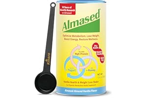 Almased Vanilla Protein Powder for Women & Men - Gluten-Free Meal Replacement Powder Supports Weight Loss & Muscle Retention - Low-Glycemic High Plant Based Protein Shake - 17.6 oz (1 Pack)