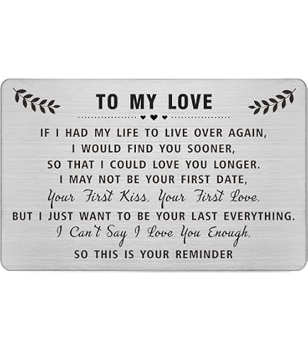 Best Friends Gift Wallet Card - Stainless Steel Insert With Inspirational Message, Credit Card Size