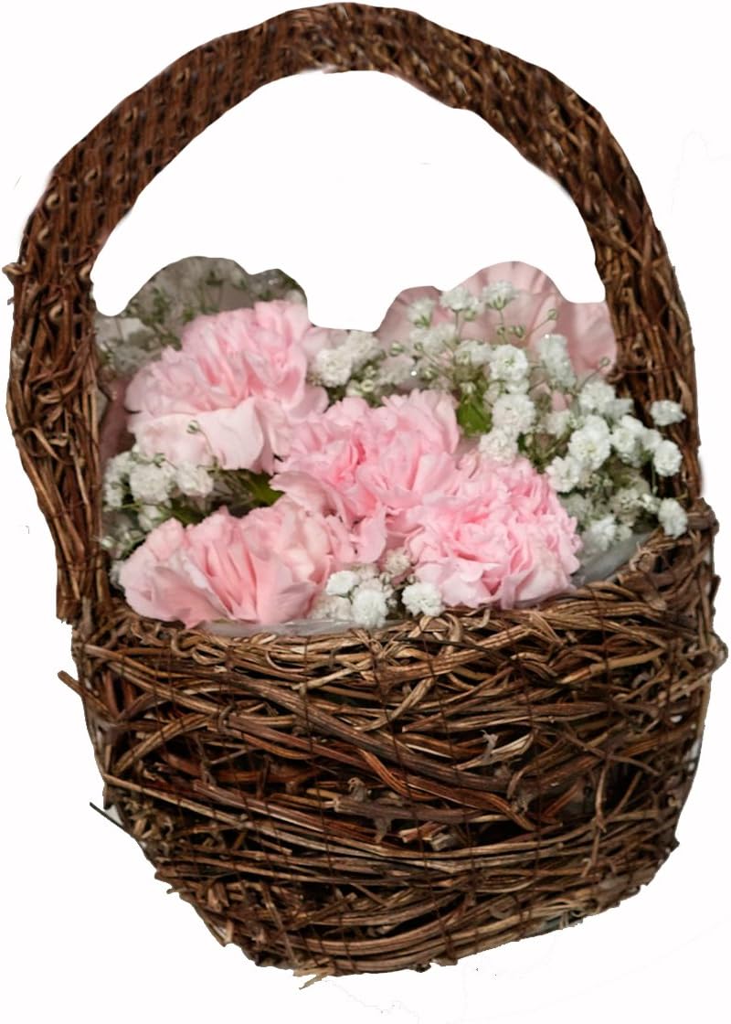 rattan flower girl basket