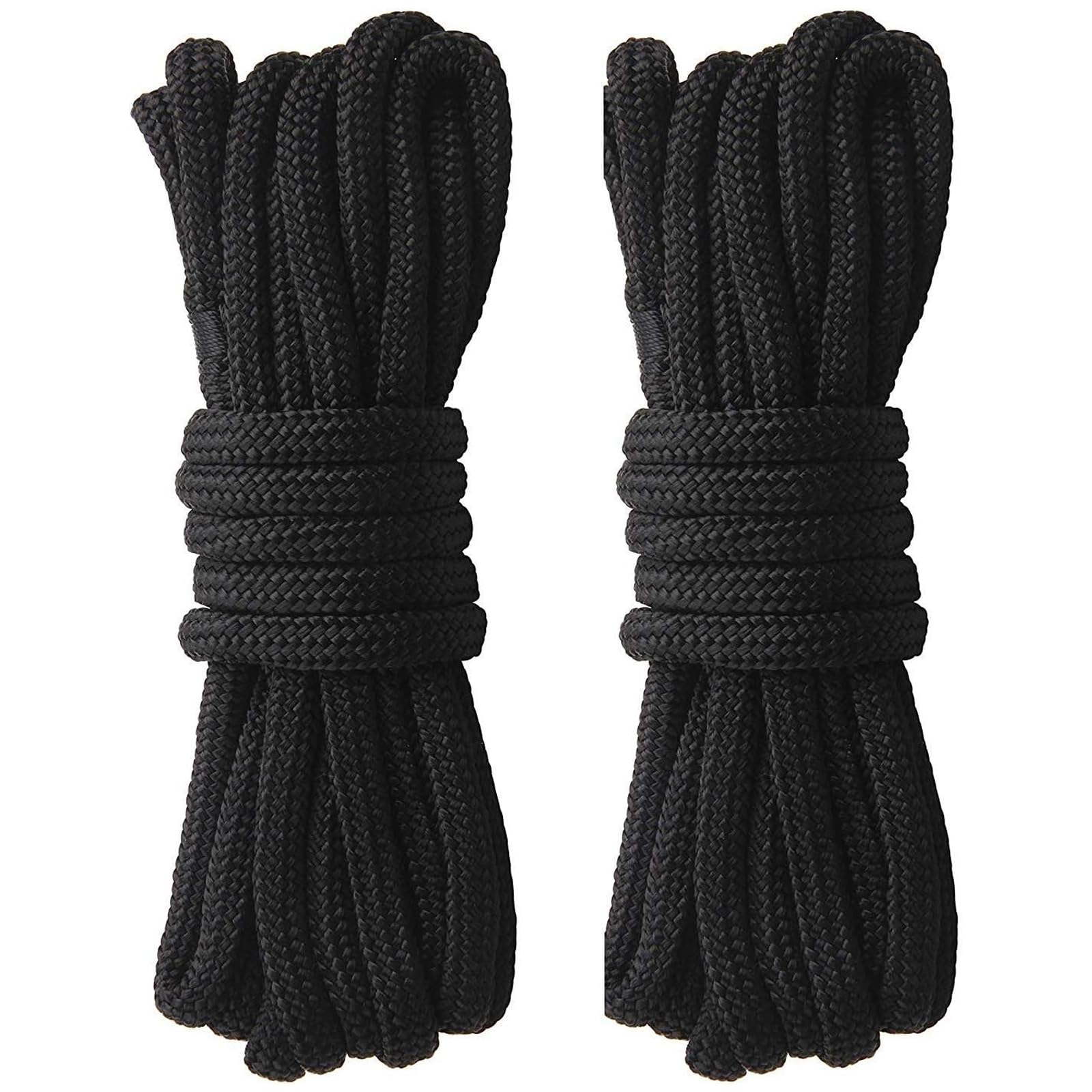 JSHANMEI Dock Lines Rope-2pack 25FT Double Braided Boat Docking Lines Mooring Lines with 12inch Eyelet Anchor Line Boat Equipment(Dia:5/8"-2pcs)
