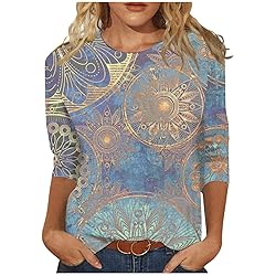Women Tunic Tops for Leggings 3/4 Sleeve Women's
