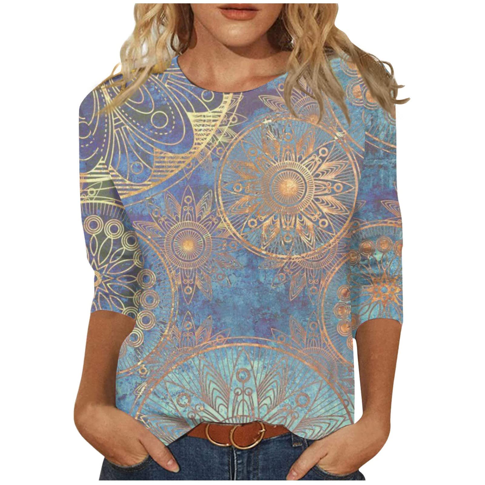 Women Tunic Tops for Leggings 3/4 Sleeve Women's