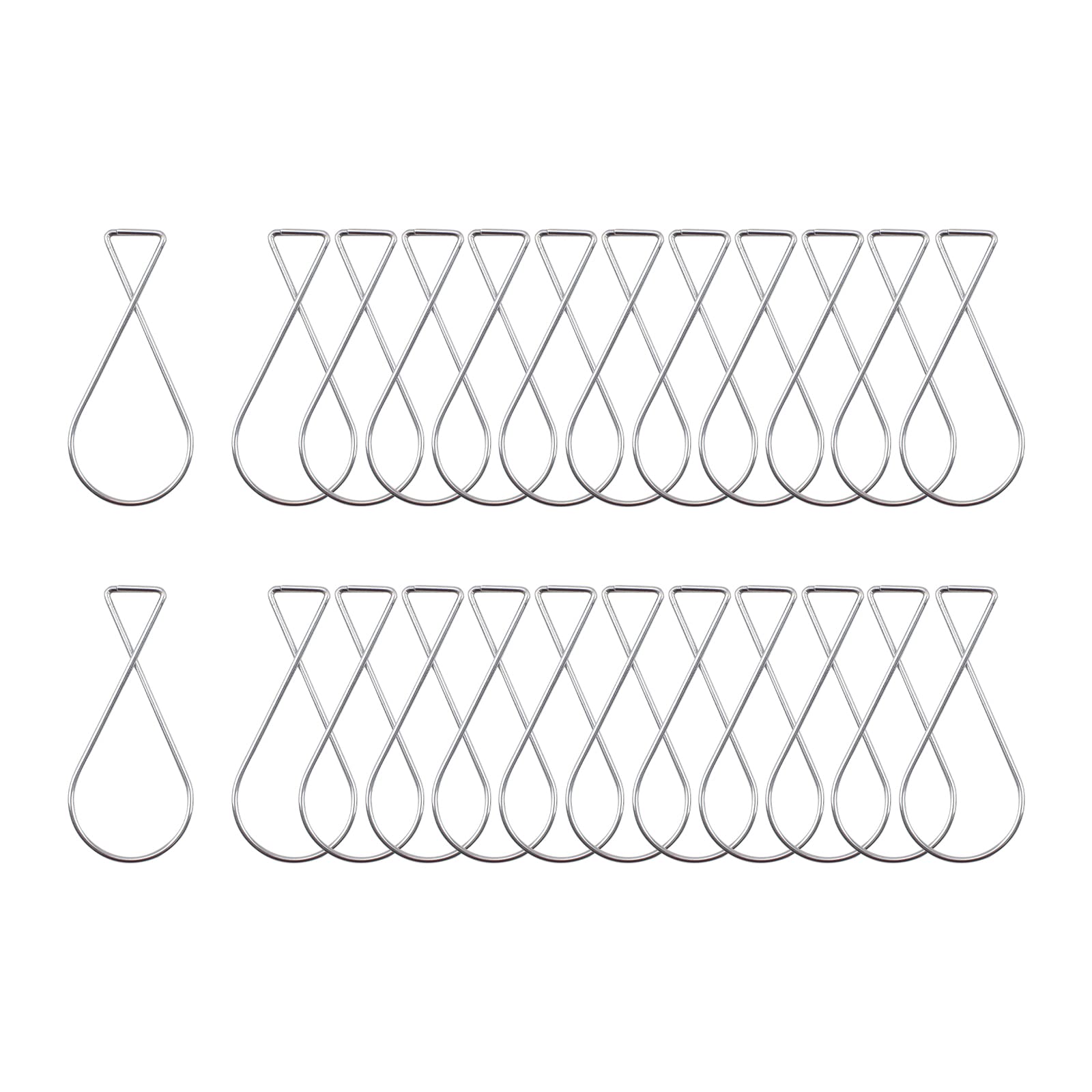 INCREWAY - 100 Pack 8 Spring Steel Shaped Hooks for Suspended, Lattice, False Ceiling - Suitable for Christmas, Office, Home Decor