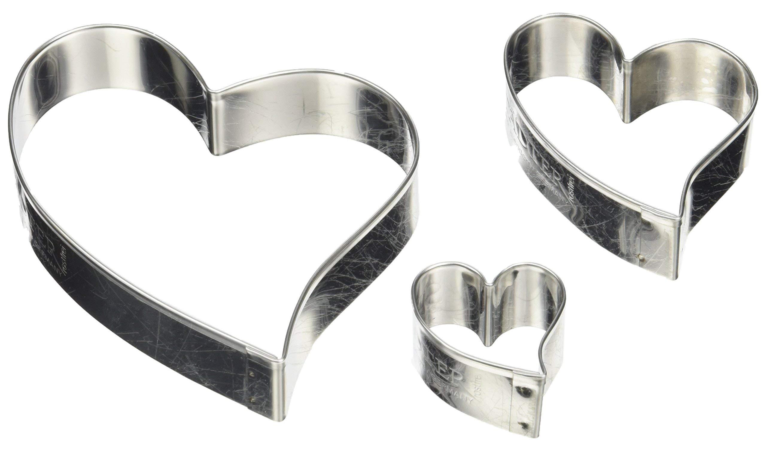 Staedter 3 Piece Love Cookie Cutter Set, Stainless Steel, 30 x 30 x 30 cm
