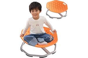 mifasuo Sensory Spinning Chair for Kids with Autism,360° Sensory Integration Training Toy, Swivel ADHD Chair, Kids Sensory Equipment,Special Education aids Spinning with Handle (Orange)