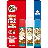 Sun Zapper Extreme Zinc Oxide Sunscreen Stick – SPF 50+ Water Resistant – 3-Pack (Red, White, Blue) – For Face – Made in Australia