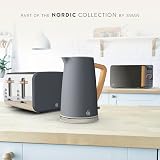 Swan 20L Nordic Digital LED Microwave 800W Slate Grey 6 Power Levels view 5