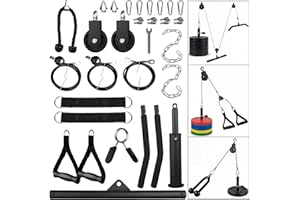 NBYTLT Weight Cable Pulley System Gym, Home Gym Cable Resistance Training Set, Tricep Workout Pulley System for LAT Pull Down