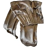 Floerns Women's Satin Straight Leg Pants Elastic Waist Loungewear Party Trousers