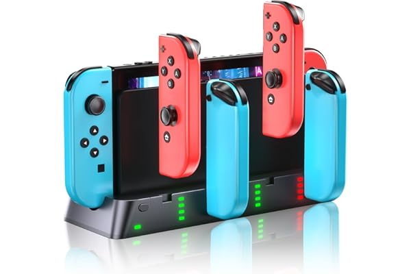 Wenocally Switch Controller Charger Dock Station Compatible with Nintendo Switch & OLED Model Joy-con, Switch Charging Dock S
