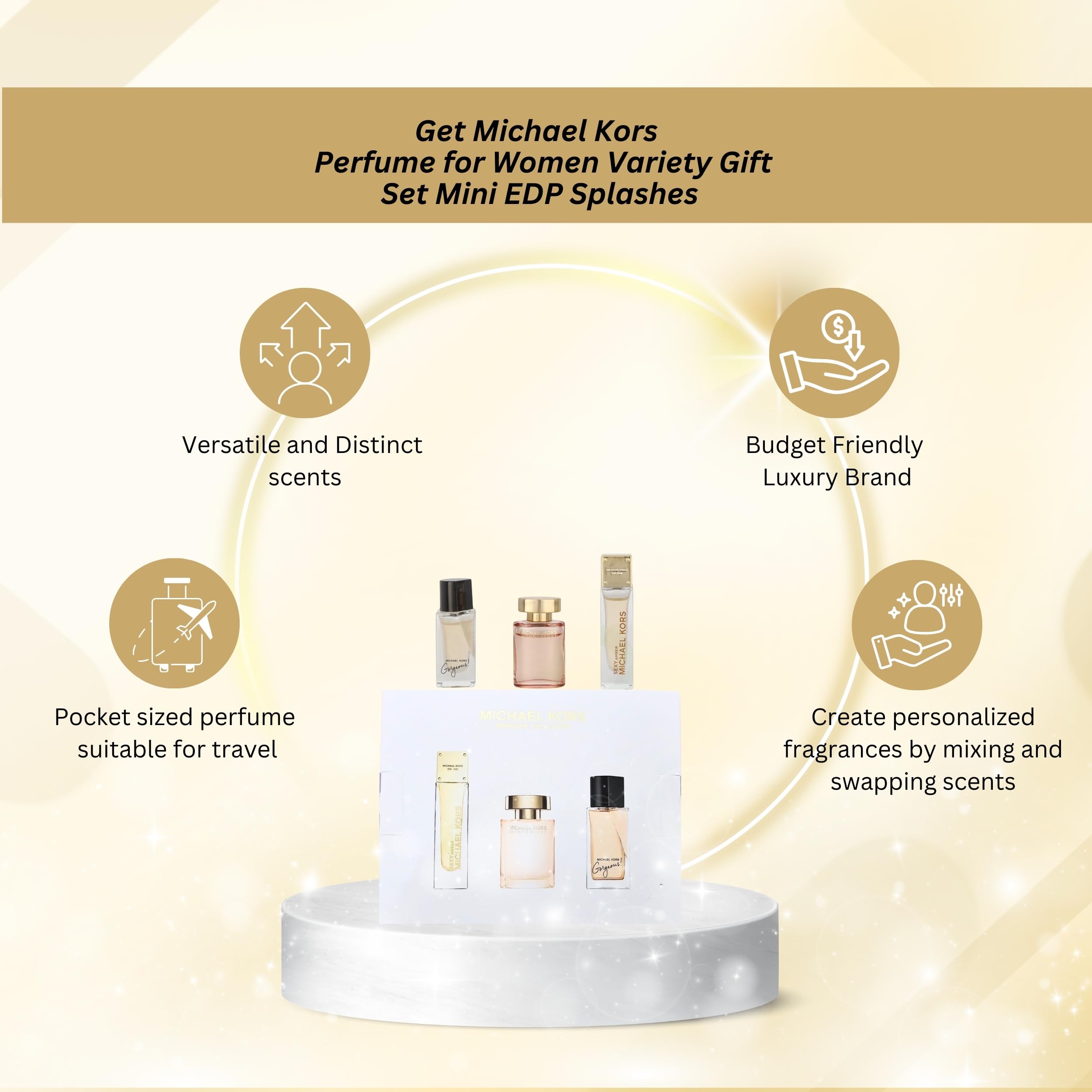 Michael Kors Perfume for Women Variety Gift Set Mini EDP Splashes