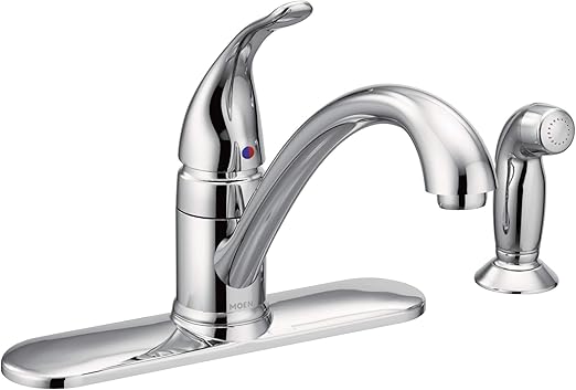 Moen 7082 Torrance Kitchen Faucet With Side Spray And Escutcheon