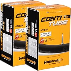 Continental MTB 26x1.75-2.5" / 47-584 -> 62-584 Inner Tubes - 42mm Presta Valve (Pack of 2 Tubes)