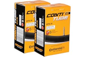 Continental MTB 26x1.75-2.5" / 47-584 -> 62-584 Inner Tubes - 42mm Presta Valve (Pack of 2 Tubes)