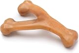 Benebone Durable Wishbone Dog Chew Toy Medium Real Chicken Made USA view 1