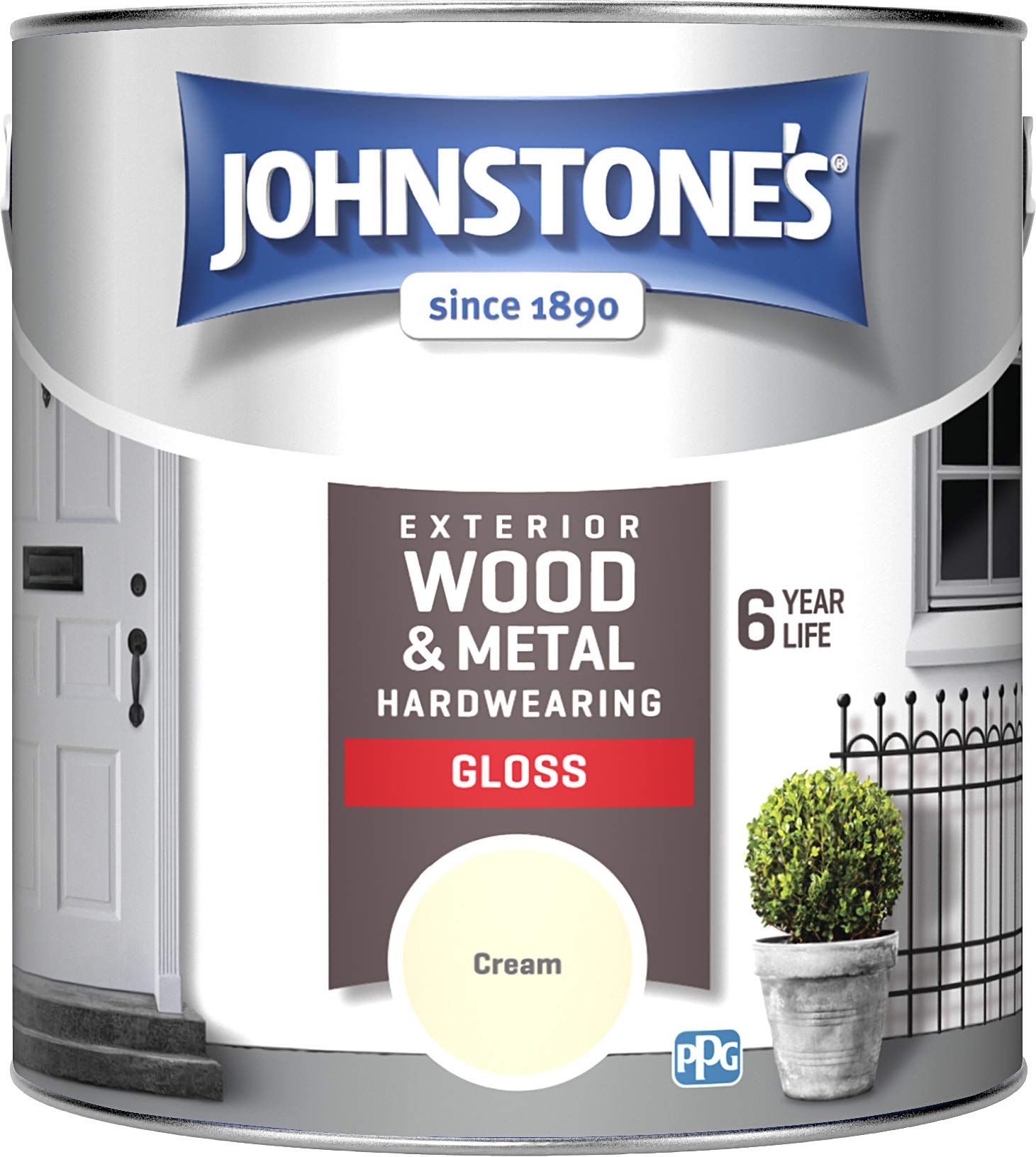 Johnstone's Exterior Hardwearing Gloss - Cream 2.5L