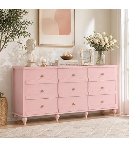 Amazon.com: Evolur Aurora 54x20.3x34 Inch Dresser with Changing Tray, Dusty Rose : Home & Kitchen Amazon.com: Evolur Aurora 54x20.3x34 Inch Dresser with Changing Tray, Dusty Rose : Home & Kitchen