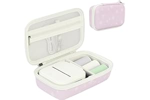 Perfcaze Portable Sticker Printer Case Compatible with Memoking T02, Phomemo M02 / M02S / M02 Pro, Nelko PM230, Anycash, Ponek Mini Pocket Printer, Label Maker Sticker Paper Storage Case