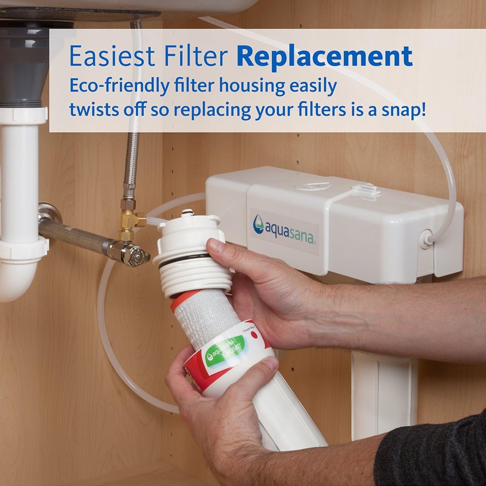 Aquasana AQ-5300+R 3-Stage Max Flow Under Sink Water Filter Replacement Cartriges: Home Improvement