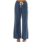 Yeokou Women Wide Leg Jeans Casual Loose Fit High Elastic Waist Denim Pants with Pockets