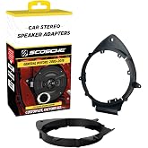 Scosche SAGMHR634 6.5&rdquo;-6.75&rdquo; Speaker Adapters Compatible with Select 2005-20 GM Vehicles - 6 1/2" to 6 3/4" Adapter Spacer for Car Door Speakers - Sold in Pairs - See Fit Guide in Image for Vehicles