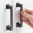 ASKANO 3-3/4 Inch Hole Centers, Oil Rubbed Bronze Stepped Kitchen Cabinet Pull Handle ZP2206 | Pack of 10, Solid Hardware for Drawer, Dresser, Bathroom, Vanity, Furniture Door, Cupboard, Bedroom, 3.8"