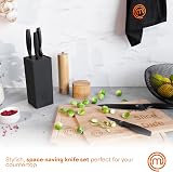MasterChef 5 Piece Knife Set with Block, Stainless Steel Blades view 3