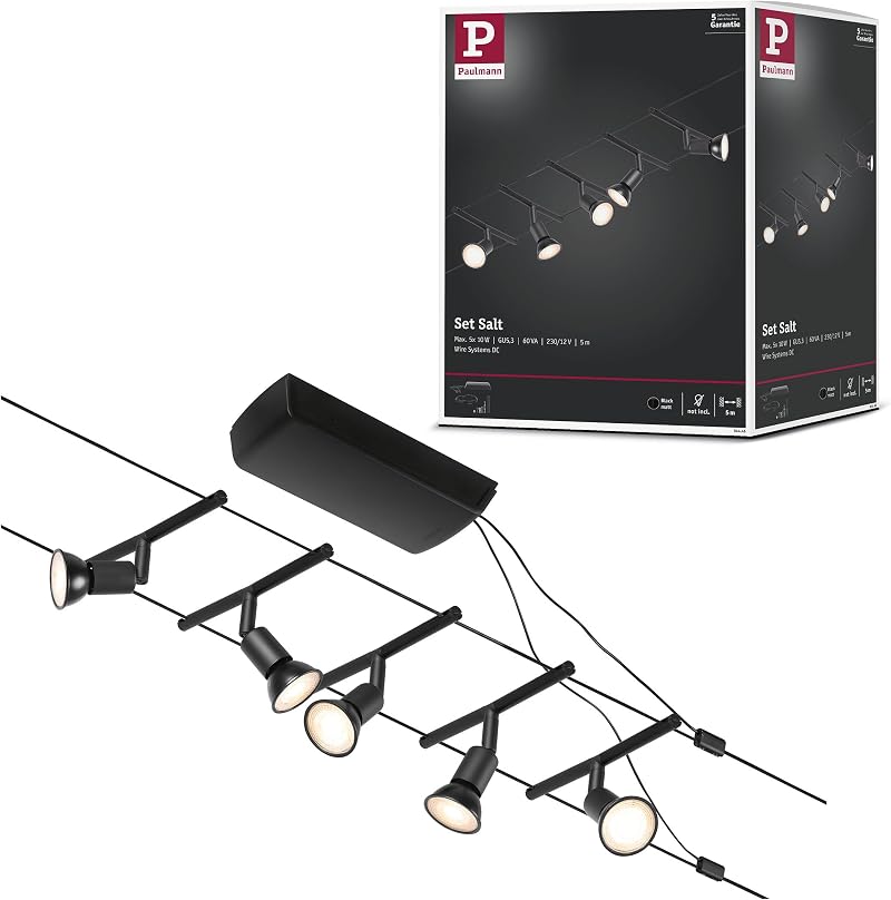Paulmann CorDuo Lighting Set Salt DC 5 x 10W Extendable Wire Cable System