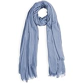 MELIFLUOS DESIGNED IN SPAIN Scarf for Women Lightweight Long Soft Scarves with Fringes Shawl for Summer Fall