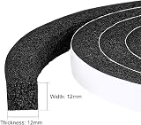 fowong Draught Excluder Tape 12mm x 12mm x 2m 2 Rolls Weather Stripping view 3