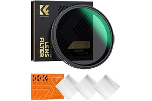 K&F CONCEPT 82mm Variable ND Lens Filter ND2- ND32, No Black X Slim ND Filter Adjustable Neutral Density Filter ND2-32 Waterp