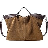 Dreubea Womens Suede Leather Shoulder Handbag Top-handle Crossbody Purse