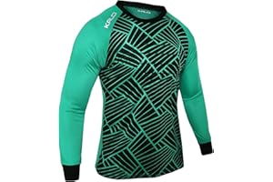 Kalci Hidden Chest Padding Soccer Goalie Jersey Youth & Adult. Long Sleeves Elbow Padded Goalkeeper Shirt for Boys & Girls