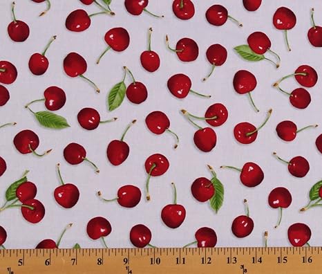 Amazoncom Algodón Fresh Picked Cerezas Cereza Fruta Color