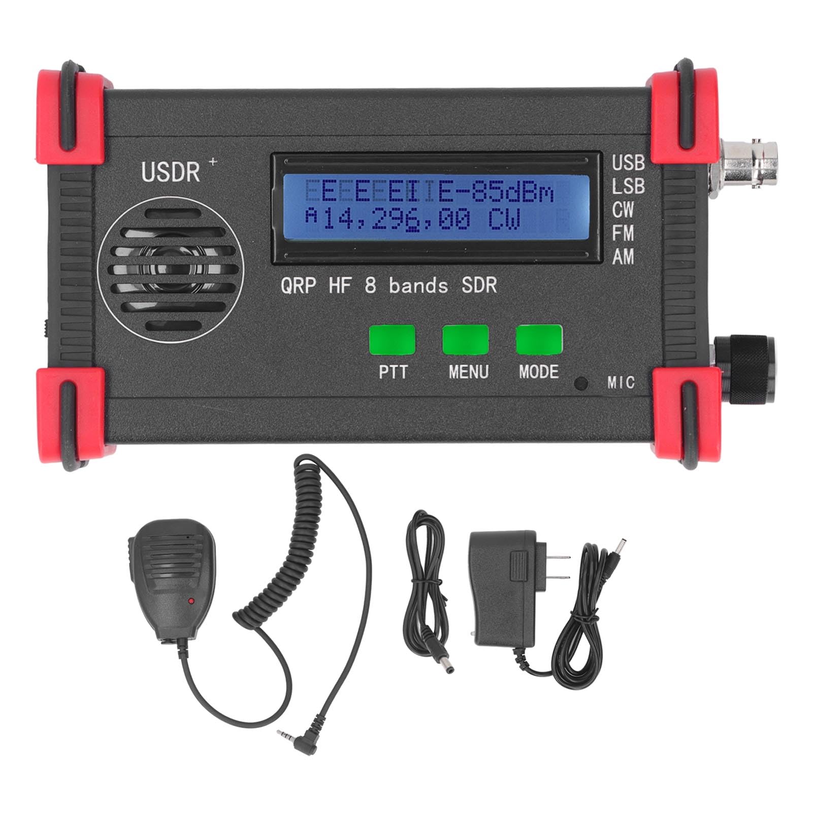 Photo 1 of 8 Band SDR QRP SSB CW Transceiver with Handheld Microphone, Full Mode Support, Aluminum Shell for Communication (US Plug)