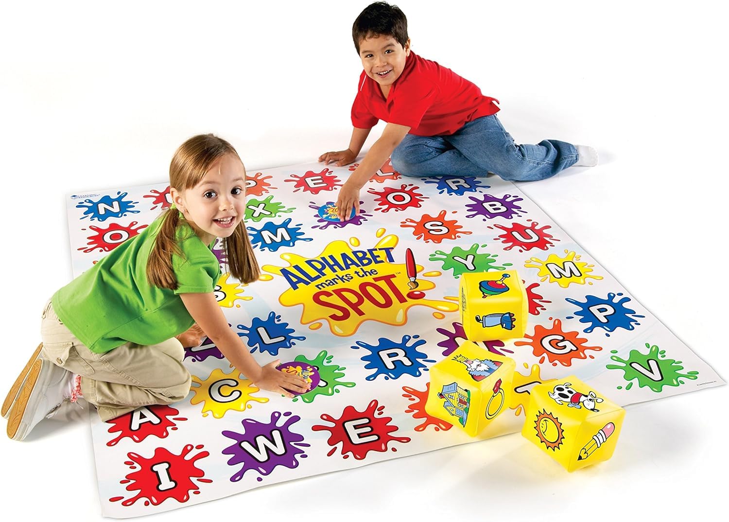 Learning Resources Alphabet Marks The Spot Floor Mat, 34 Piece Set, Ages 5+, Letters, Sounds, Alphabet Game,Spelling Games