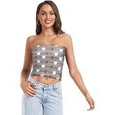Womens Tube Tops Crop Tops Sexy Strapless Tank for Summer
