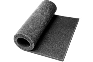 GLOWGEEK Washable Foam Filter Material for Uni Filter BF-1 BF1, 65-PPI Motorcycle Foam Air Filter Sheet, Cut-to-Size Pre-Filter Sponge for ATV/UTV Dirt Bike Lawn Mower Engines,15''x18''x5/8'', Black