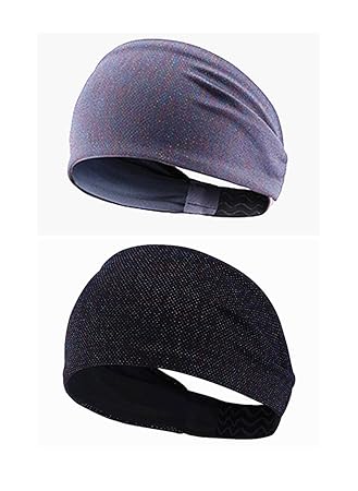 Amazon 2枚入り 男性と女性ターバン風ヘアバンド汗止め ヘッド