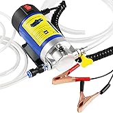Faitio Oil Pump 12V 100W, Oil Extractor Pump for DIY Engine Oil Change | Electric Fluid Transfer Pump for Synthetic, Gear Oil, Trans Fluid Removal, Self-Priming Oil Transfer Pump for Car, Mower,Boat