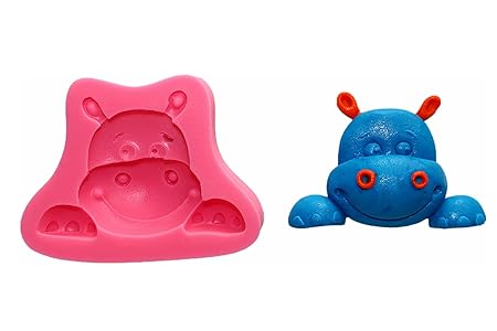 Silicona molde Río hipopótamo de galletas tartas molde mazapán ...