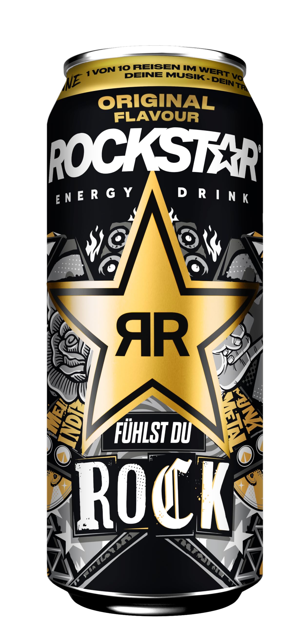 Rockstar Energy Drink Original - Koffeinhaltiges Erfrischungsgetränk für den Energie Kick, EINWEG (12x 500ml) (Verpackungsdesign kann abweichen) 4