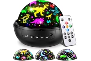 COOLNIGHT Dinosaur Toys for 3-8 Year Old Boys,3 in 1 Projector for 4 Year Old Boy Gift (Dinosaur, Ocean Animals, Moon & Star), Remote+Timer+Brightness Toddler Boy Toys 3-4, Birthday Gifts for Kids 3-10