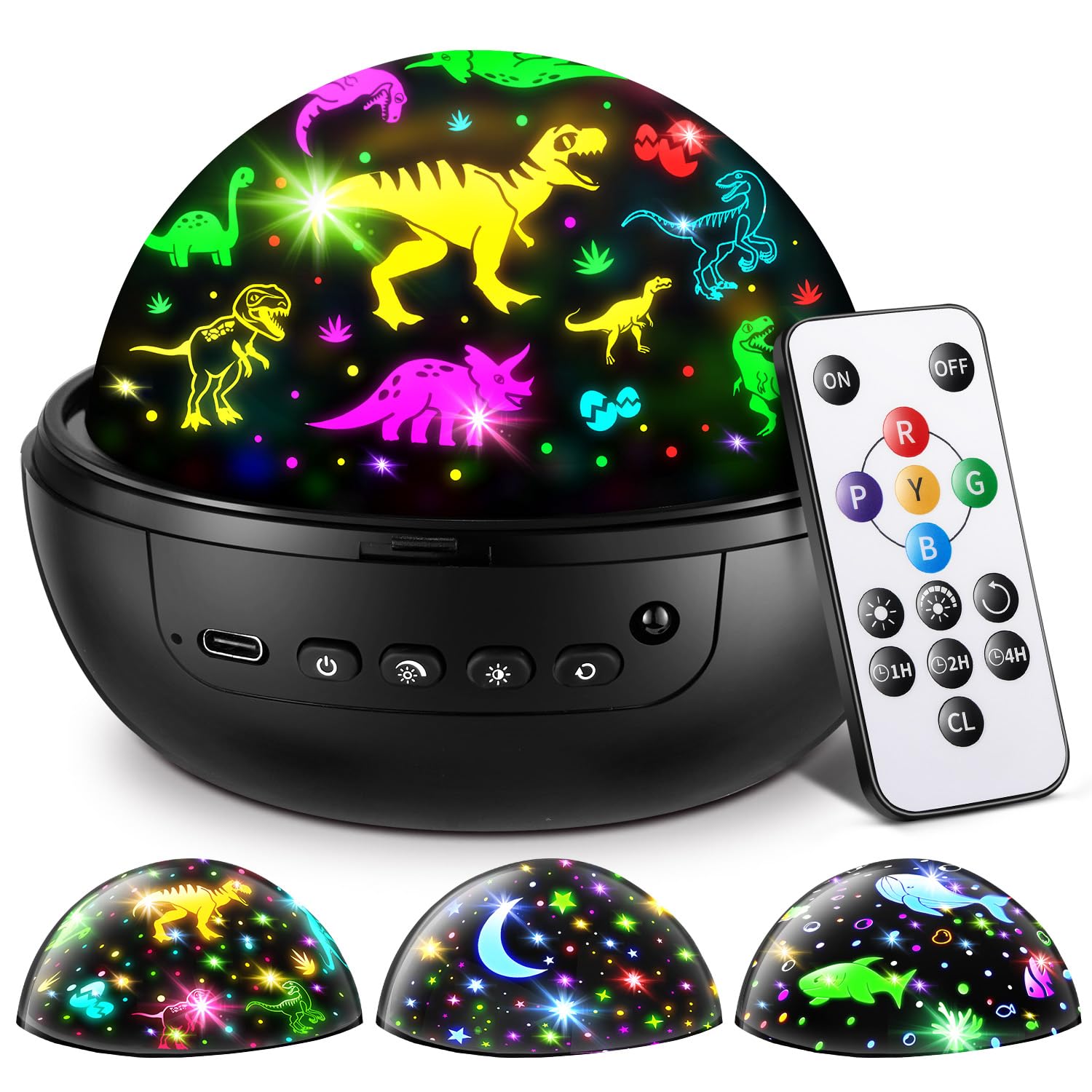 Photo 1 of Dinosaur Toys for 3-8 Year Old Boys,3 in 1 Projector for 4 Year Old Boy Gift (Dinosaur, Ocean Animals, Moon & Star), Remote+Timer+Brightness Toddler Boy Toys 3-4, Birthday Gifts for Kids 3-10