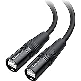 Cable Matters Short Shielded Cat6 Ethernet Cable Compatible with EtherCON RJ45 Connectors in Black - 10 ft for Professional A