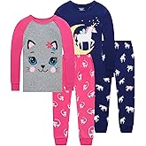 Dolphin&Fish Boys and Girls Soft Pajamas 100% Cotton Toddler Pjs Long Sleeve Kid Sleepwear Sets