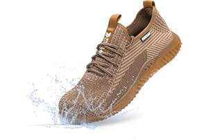 Furuian Steel Toe Shoes for Men Comfortable Safety Shoes Non Slip Steel Toe Sneakers Warehouse Industry Contstruction Mens Work Shoes